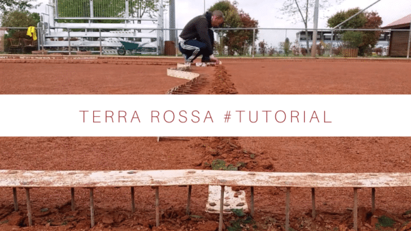 Campo da tennis in terra rossa, sostituzione righe con metodo alternativo