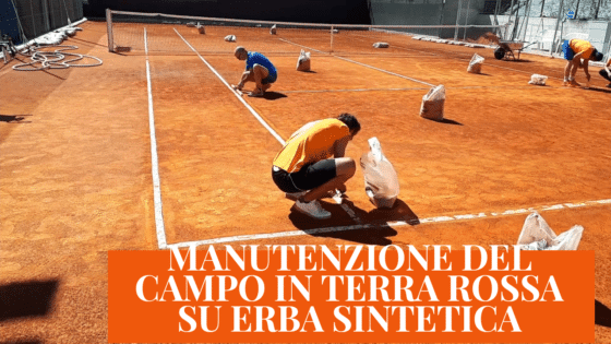 Come “recuperare” un campo in erba sintetica intasato con terra rossa?