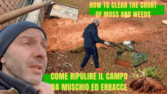 Come ELIMINARE IL MUSCHIO in un campo da tennis in terra rossa? How to clear the court of MOSS AND WEEDS